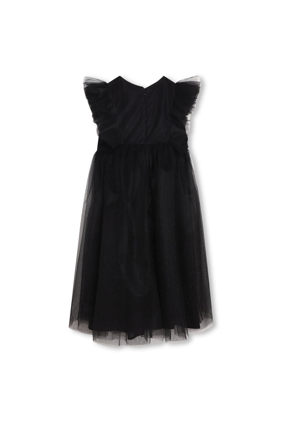 Robe longue en tulle pailleté - Noir
