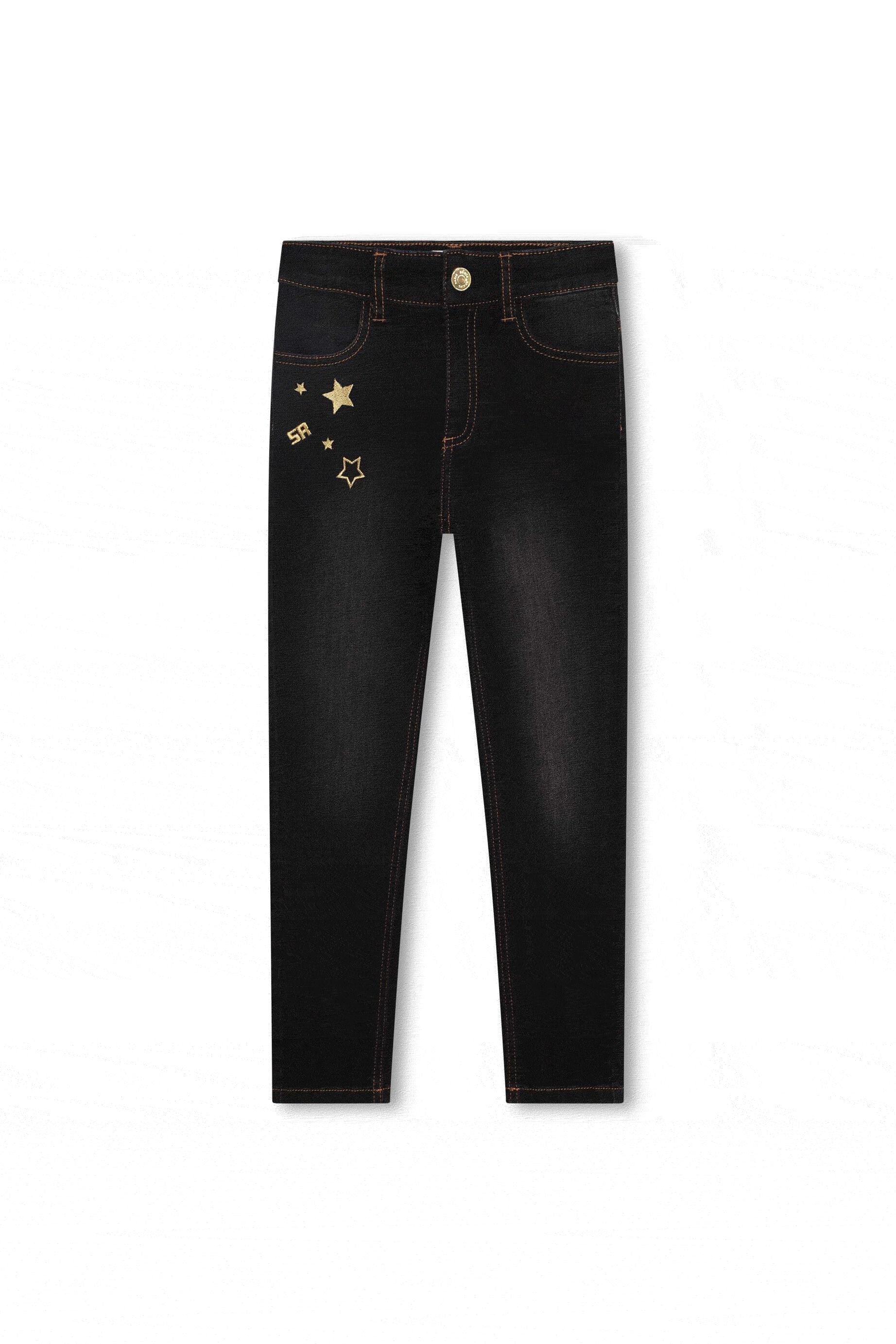 Pantalon droit en jean - Noir