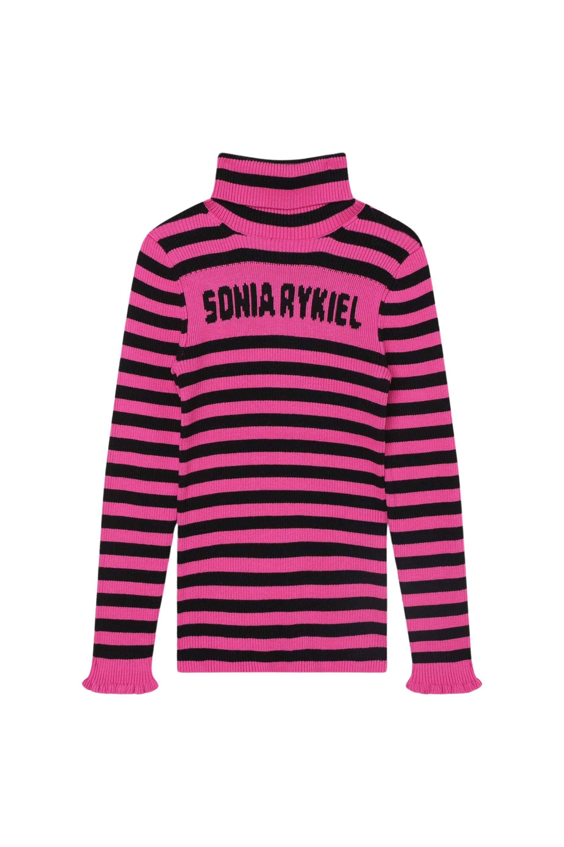 Pull à col roulé tricoté - Fuchsia