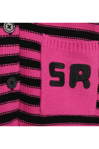 Cardigan tricoté à fermeture boutonnée - Fuchsia