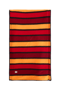 Echarpe à rayure en laine - Rouge & Orange