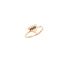 Free Triangolar rose gold Ring - Rose Gold