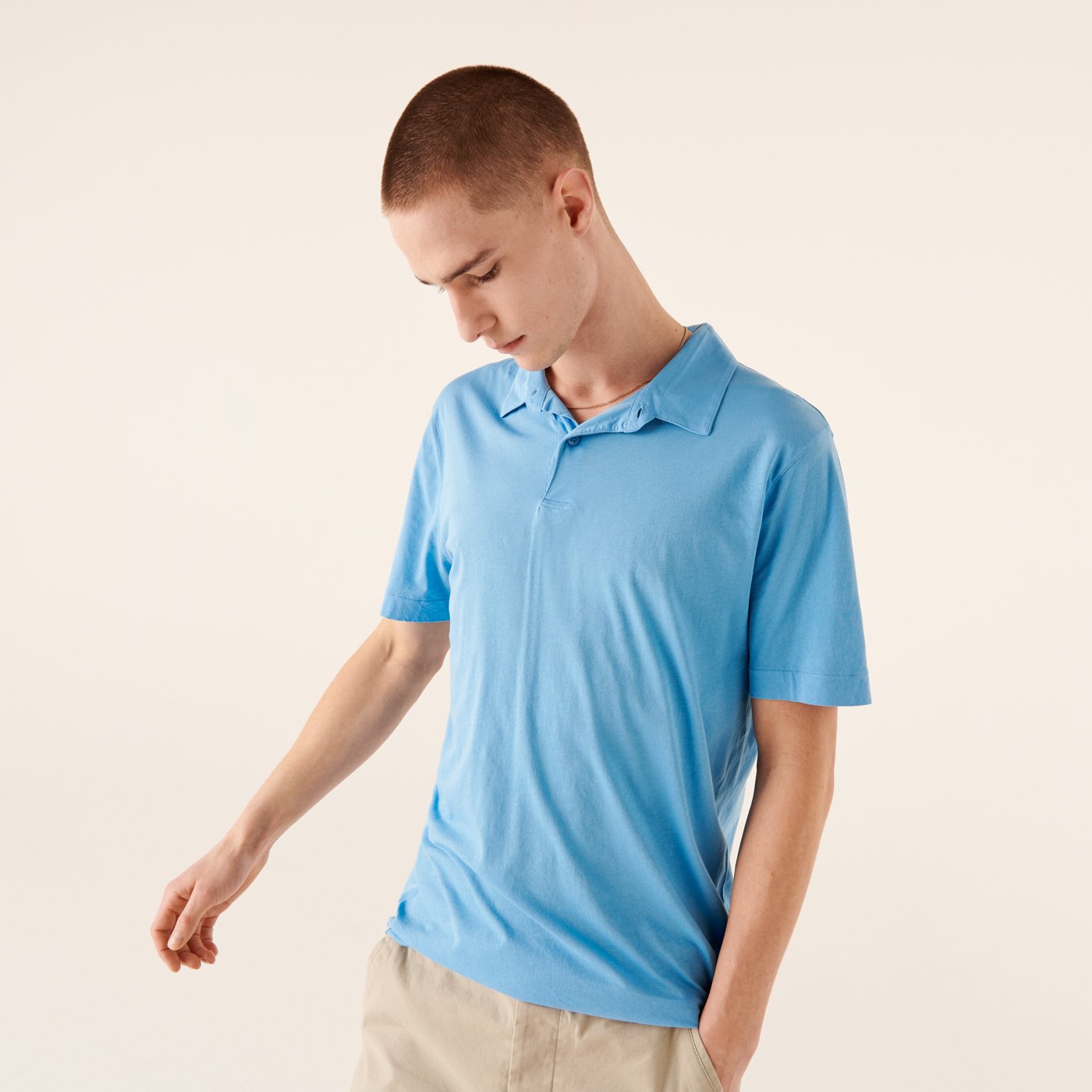 Polo fin décontracté - Blue Lagoon