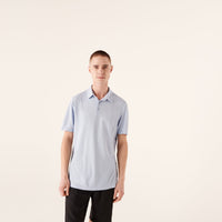 Polo en coton crêpé - Blue Sky