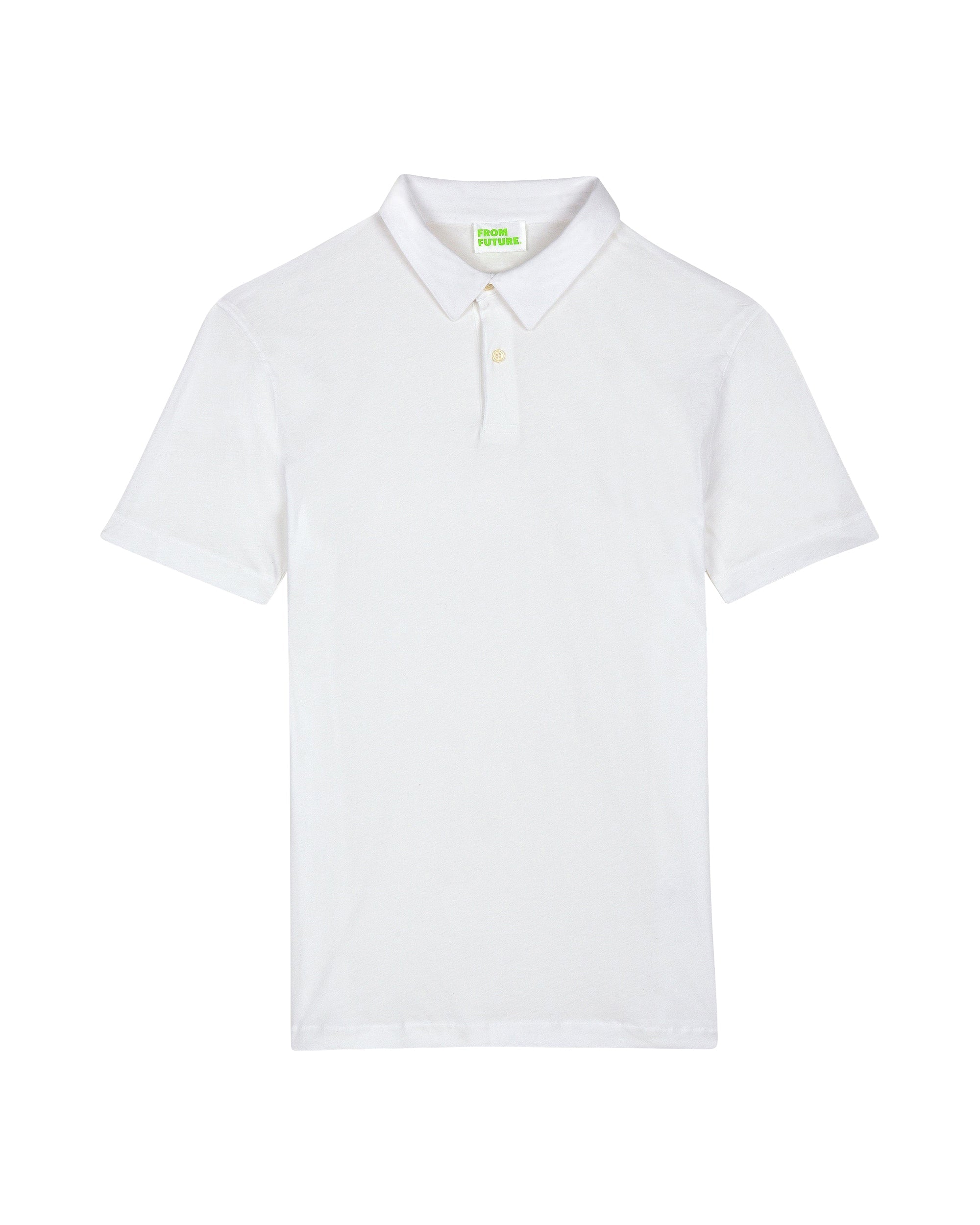 Polo fin décontracté - White