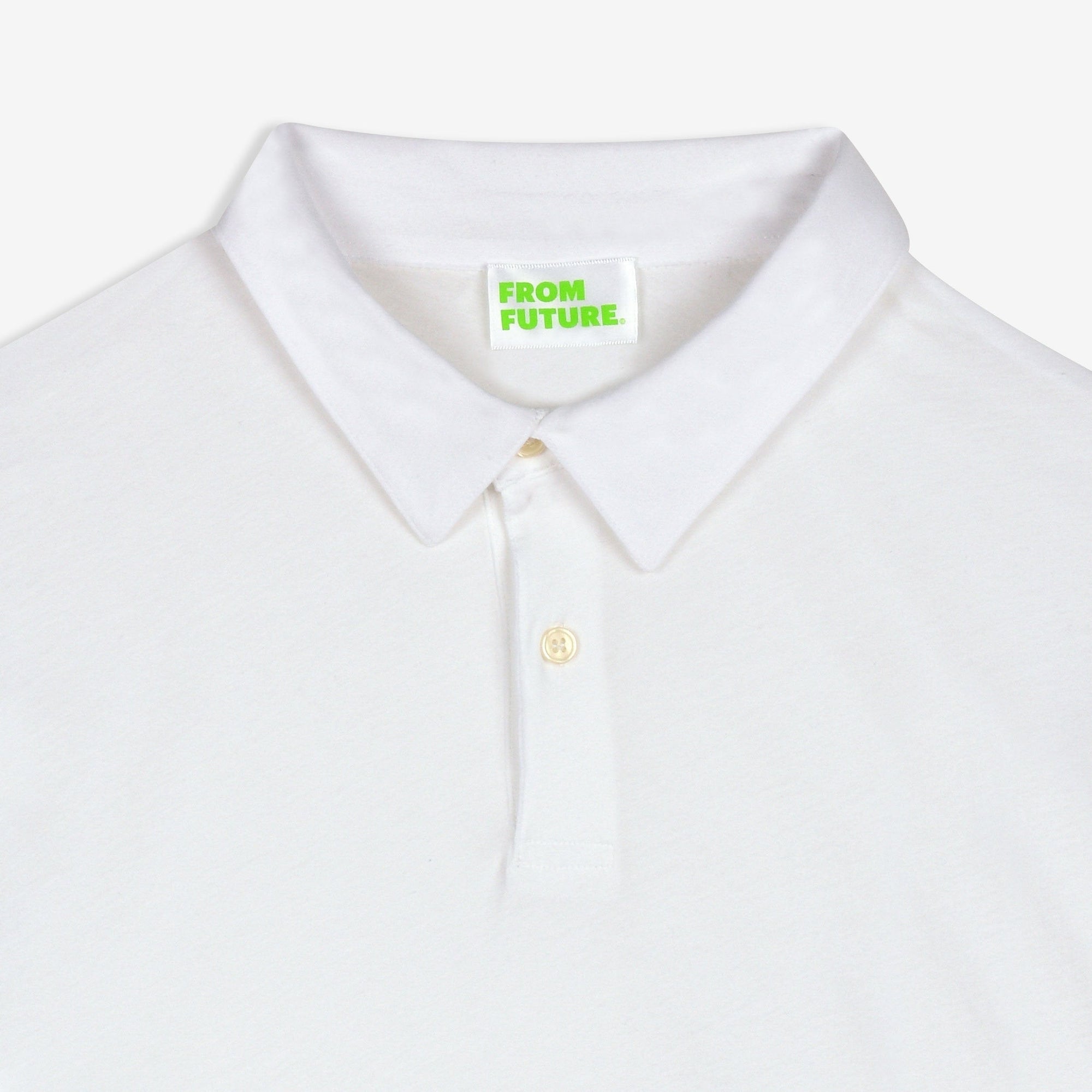 Polo fin décontracté - White