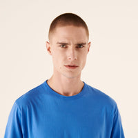 T-shirt à col rond droit - Denim Blue