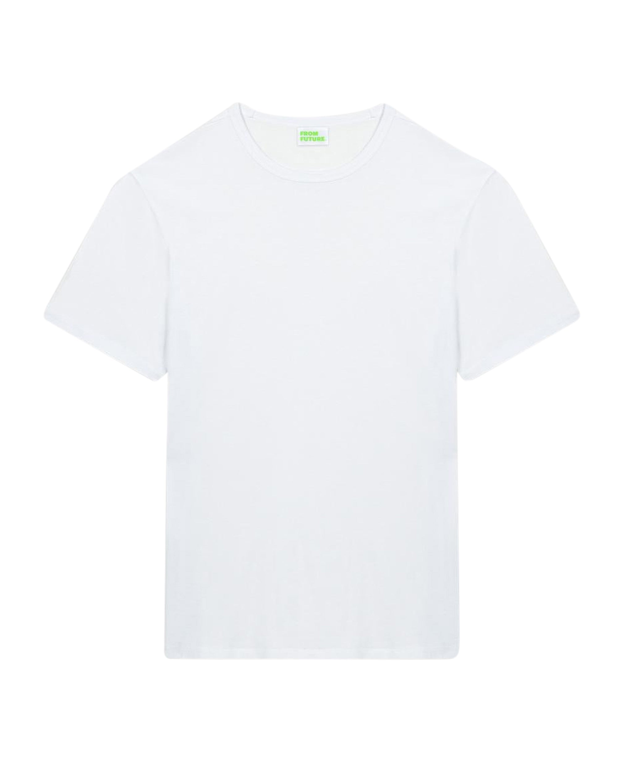 T-shirt à col rond droit - White