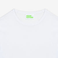 T-shirt à col rond droit - White
