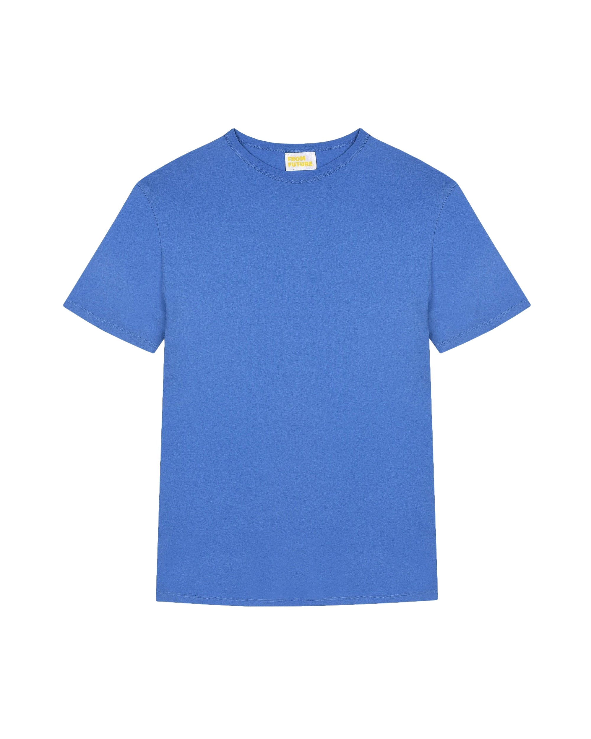 T-shirt à col rond droit - Denim Blue