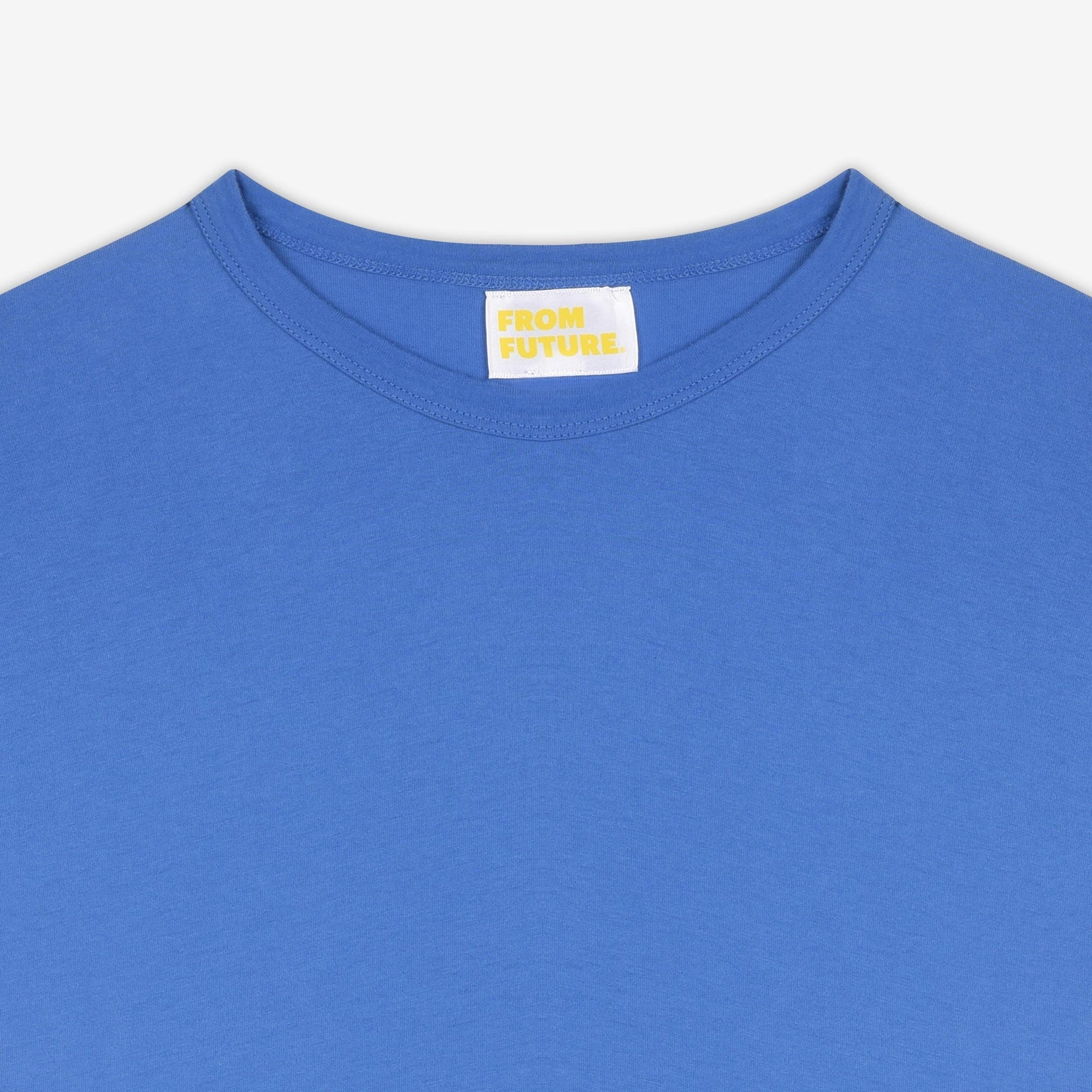T-shirt à col rond droit - Denim Blue