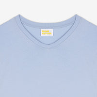 T-shirt à col V droit - Blue Sky