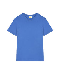 T-shirt à col V droit - Denim Blue
