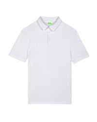 Polo en coton crêpé - White