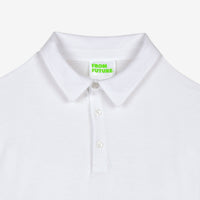 Polo en coton crêpé - White