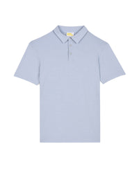 Polo en coton crêpé - Blue Sky