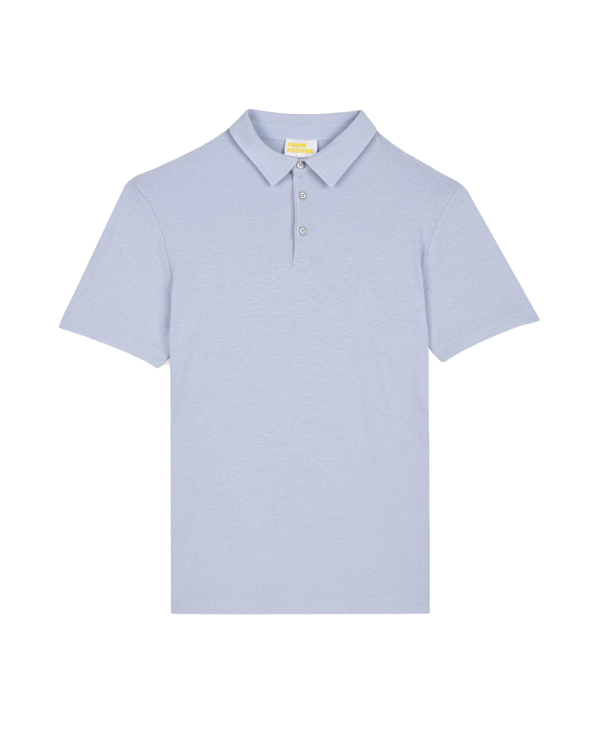 Polo en coton crêpé - Blue Sky