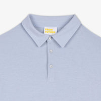 Polo en coton crêpé - Blue Sky
