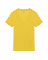 T-shirt épais Supima à col V - Summer Yellow