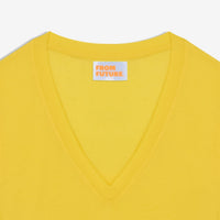T-shirt épais Supima à col V - Summer Yellow