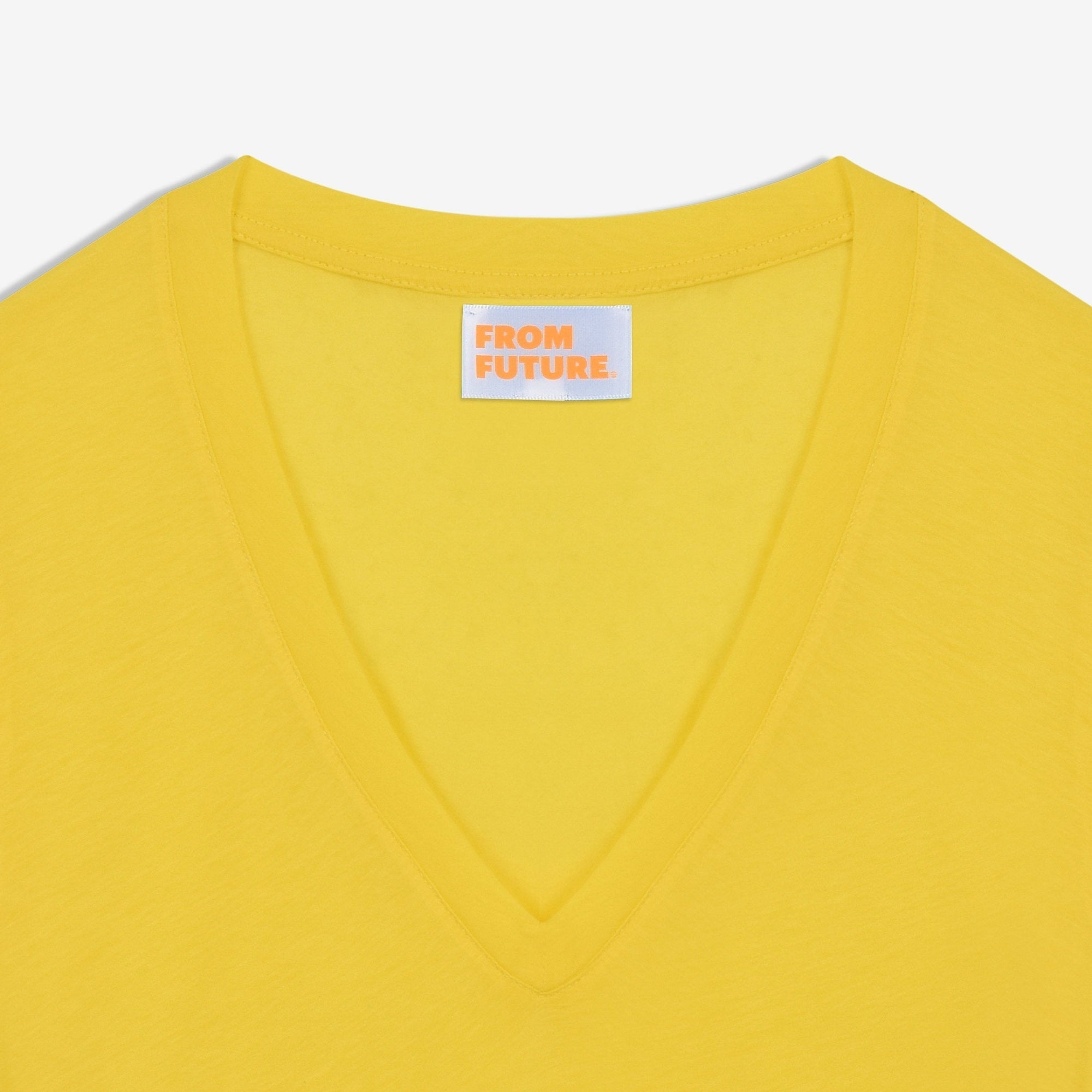 T-shirt épais Supima à col V - Summer Yellow