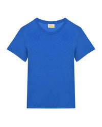 T-shirt droit Supima à col rond - Blue Sky