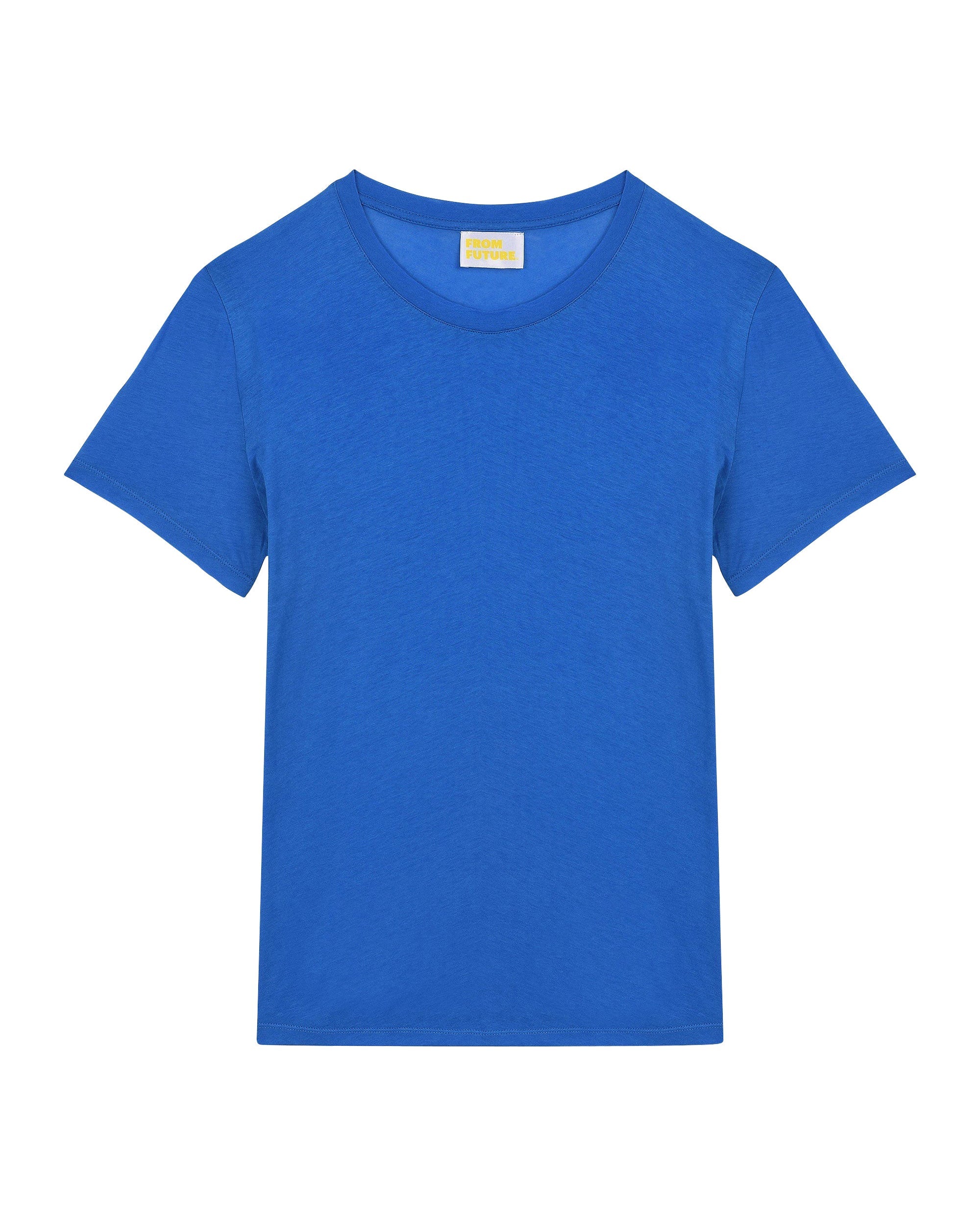 T-shirt droit Supima à col rond - Blue Sky