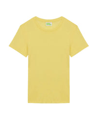 T-shirt droit Supima à col rond - Light Yellow
