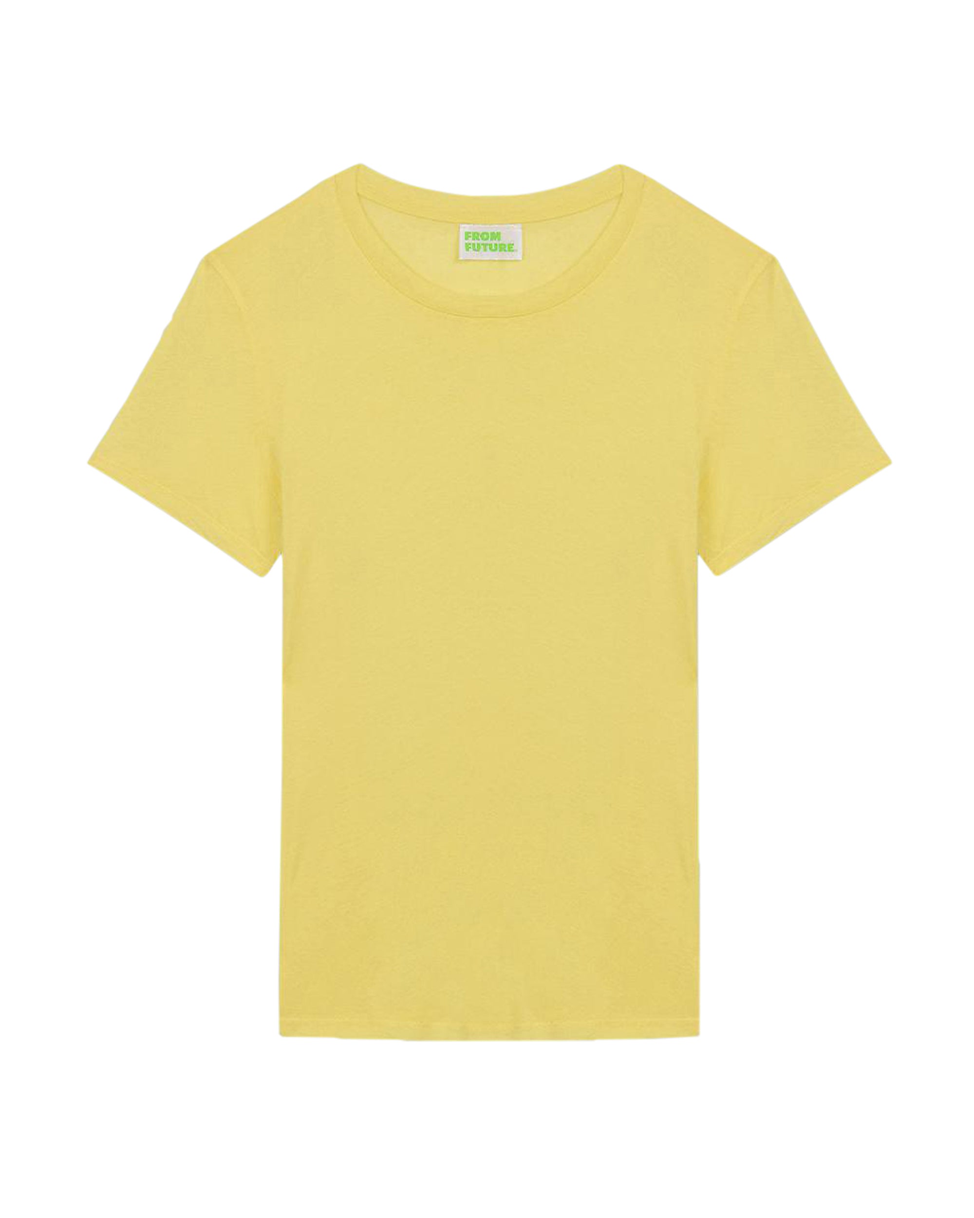 T-shirt droit Supima à col rond - Light Yellow