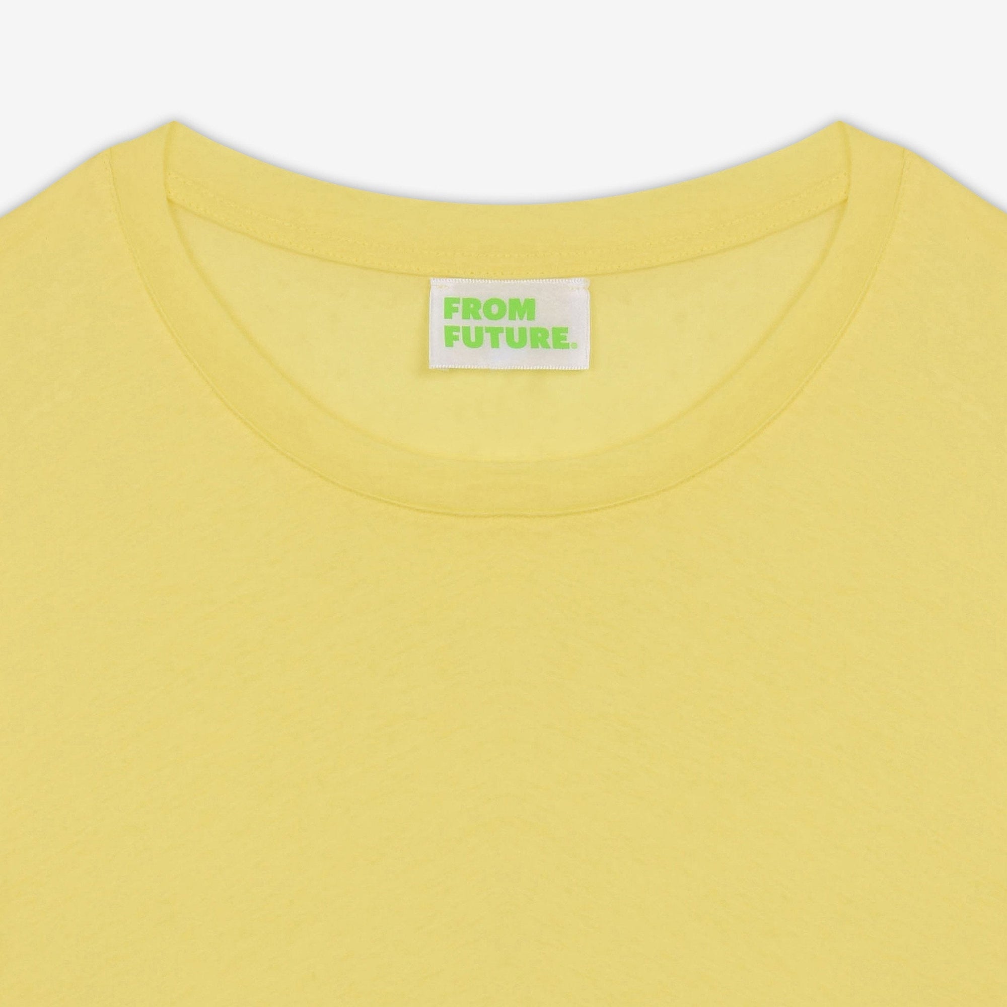 T-shirt droit Supima à col rond - Light Yellow
