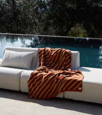 Drap de plage - Brique Et Beige