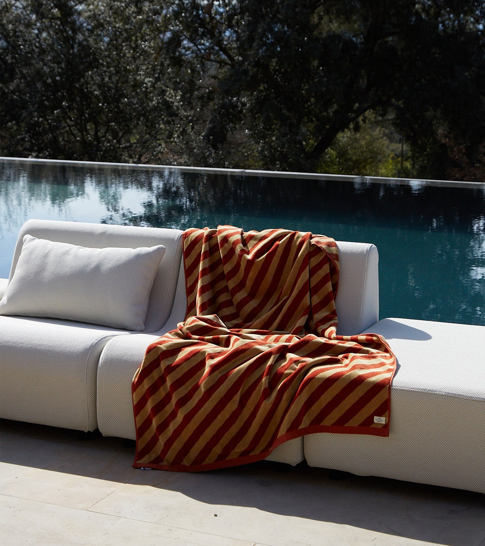 Drap de plage - Brique Et Beige