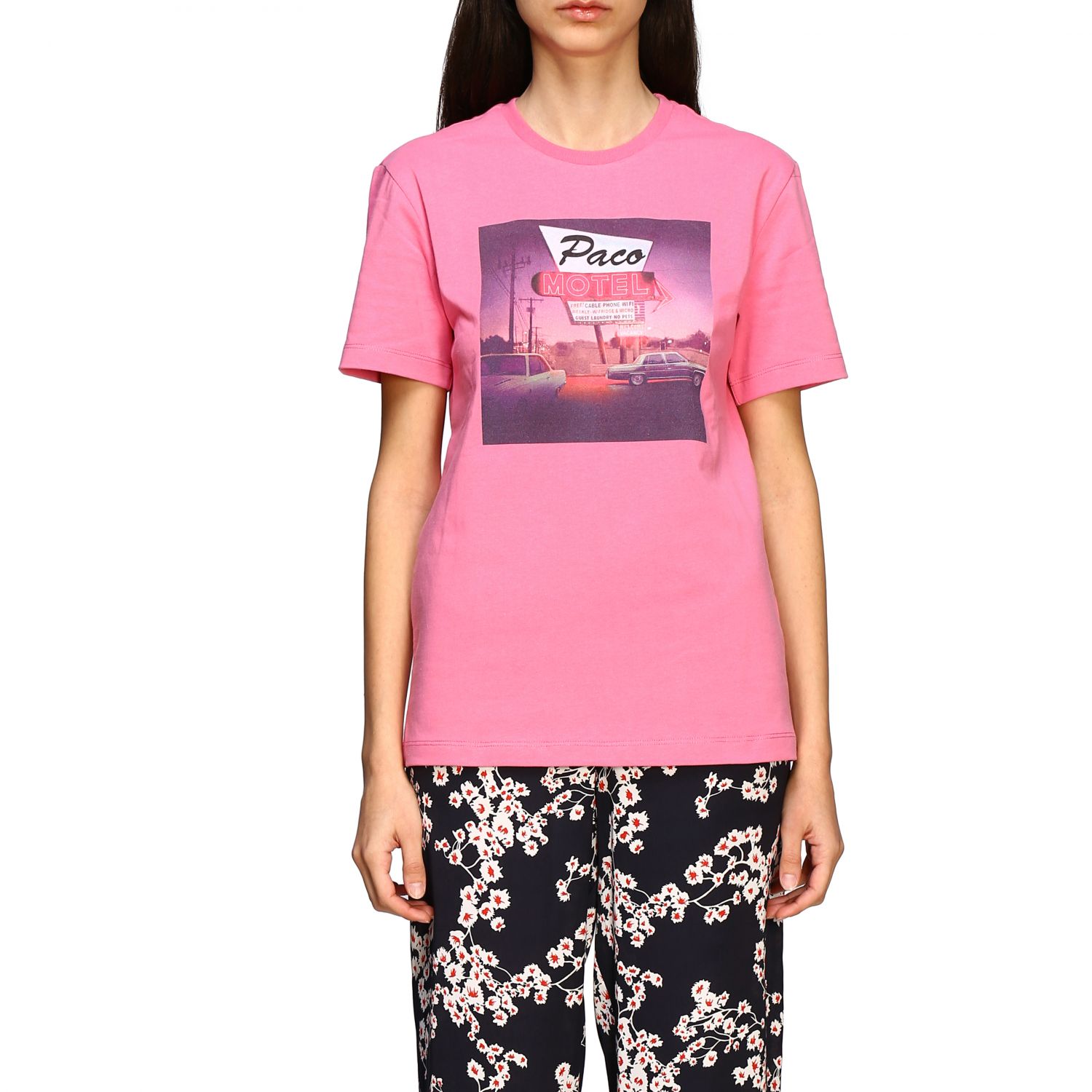 T-shirt à motif Paco Motel - Pink