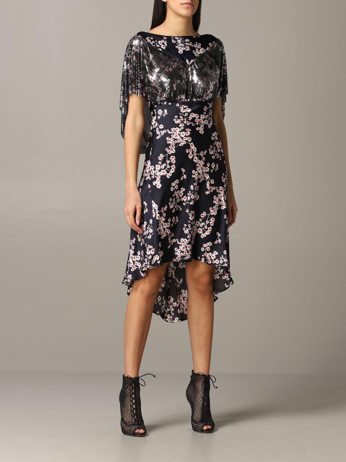 Robe pailletée à imprimé liberty - Black Sakura