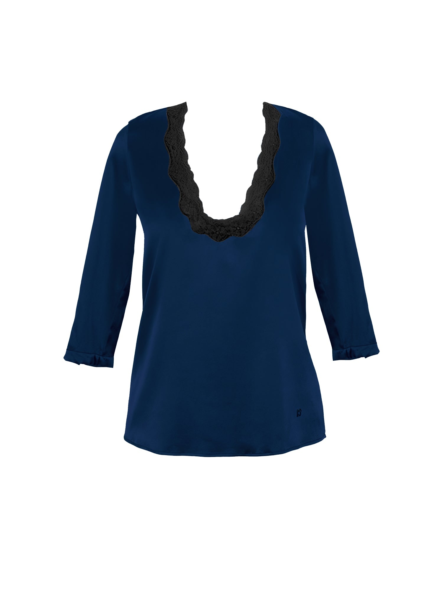 Blouse Les intemporels en soie - Océan