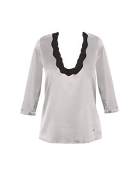 Blouse Les intemporels en soie - Twilight & Noir