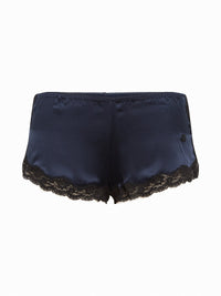 Shorts court Les intemporels en soie - Océan & Noir