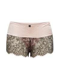 Boxer-String Marquise en soie - Poudre & Noir