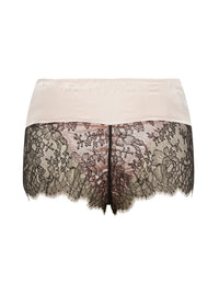Boxer-String Marquise en soie - Poudre & Noir