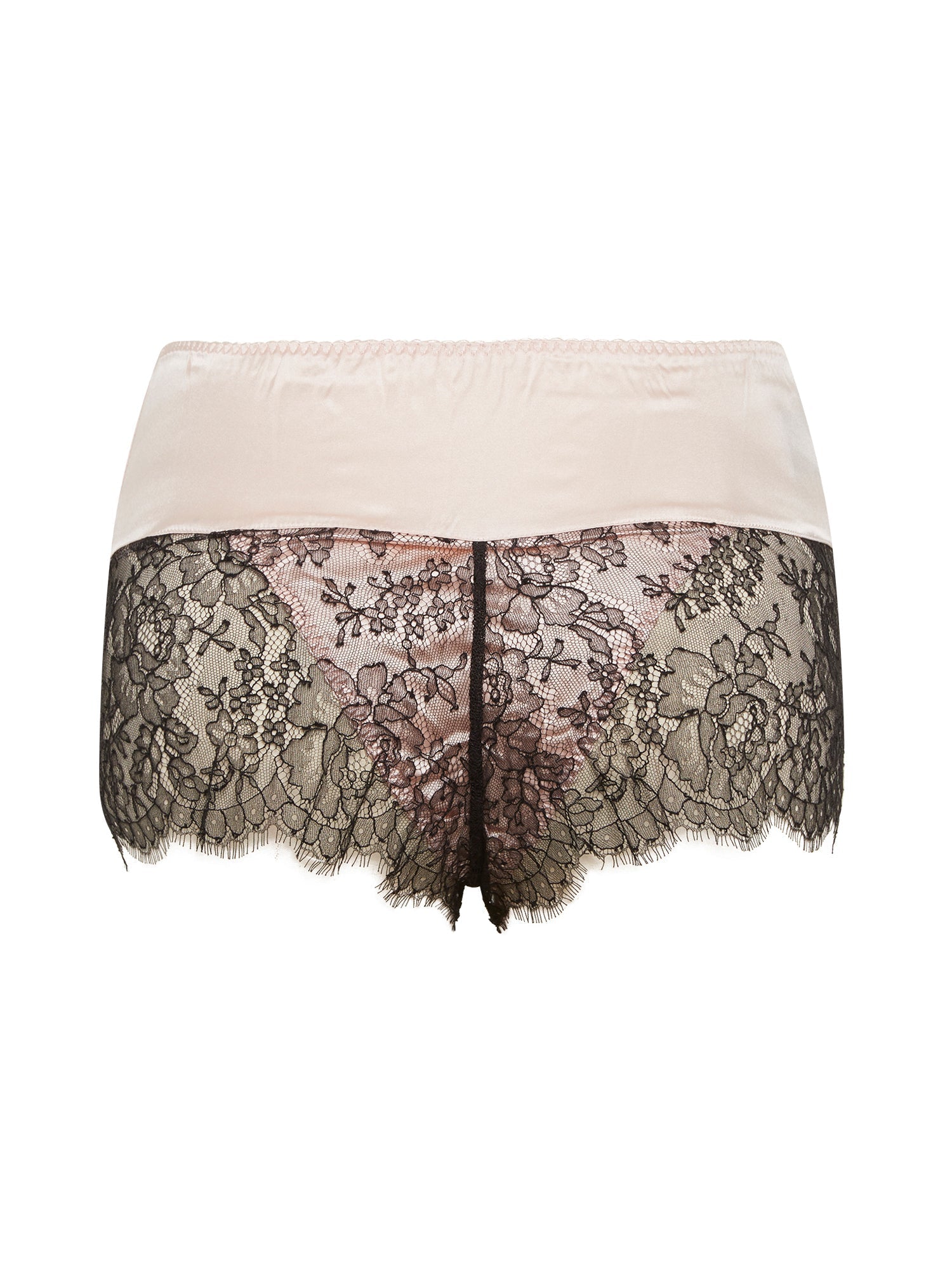 Boxer-String Marquise en soie - Poudre & Noir