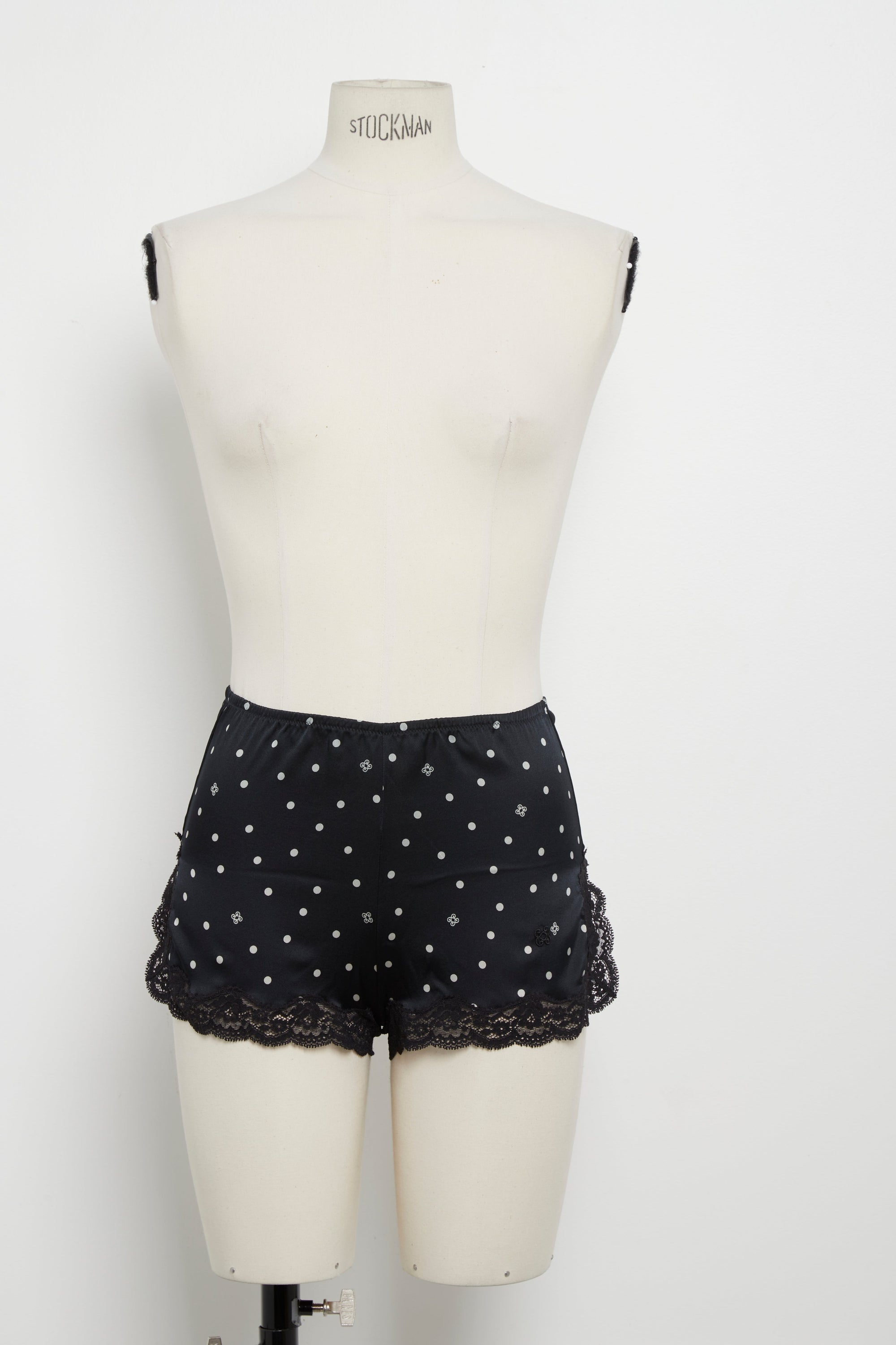 Boxer short à pois Les intemporels en soie - Oréo & Black