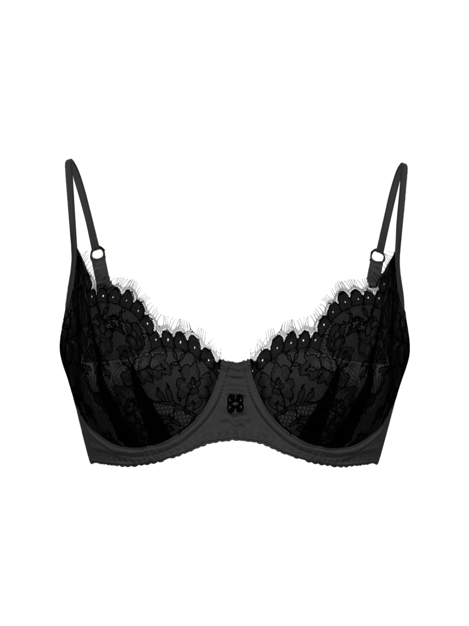 Soutien-Gorge 1/2 cup Marquise en soie - Noir