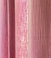 Rideau Bambina en gaze de coton - Rose
