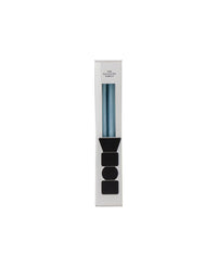 Duo de bougies flambeaux - Bleu ciel