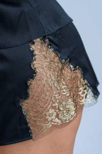 Boxer short Opéra en soie - Noir & Or