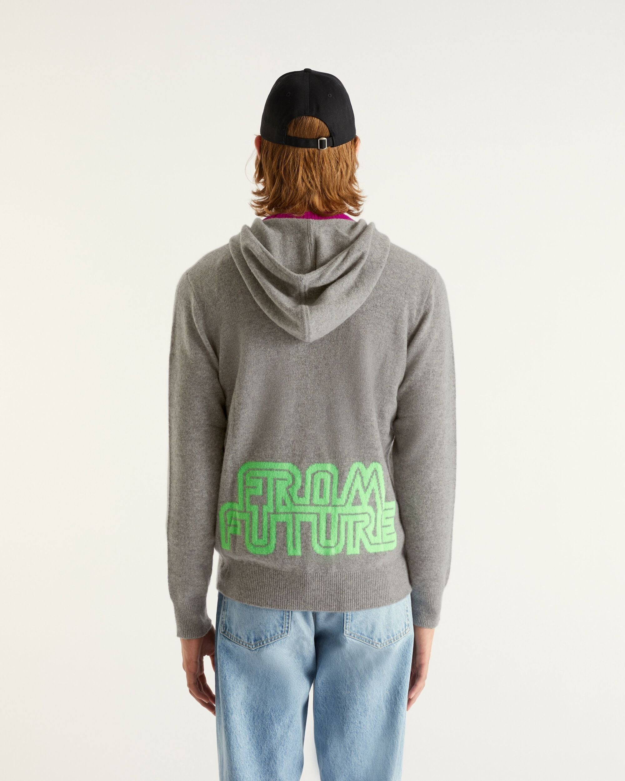 Hoodie zippé en cachemire - Dark Heather Gray