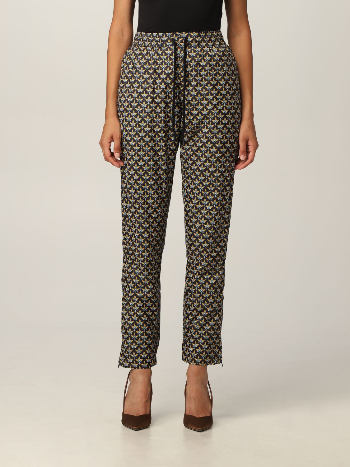 Pantalon de jogging à motif graphique - Navy Feminin 70'S