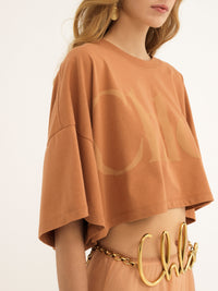 T-shirt court ample - Orange Rust