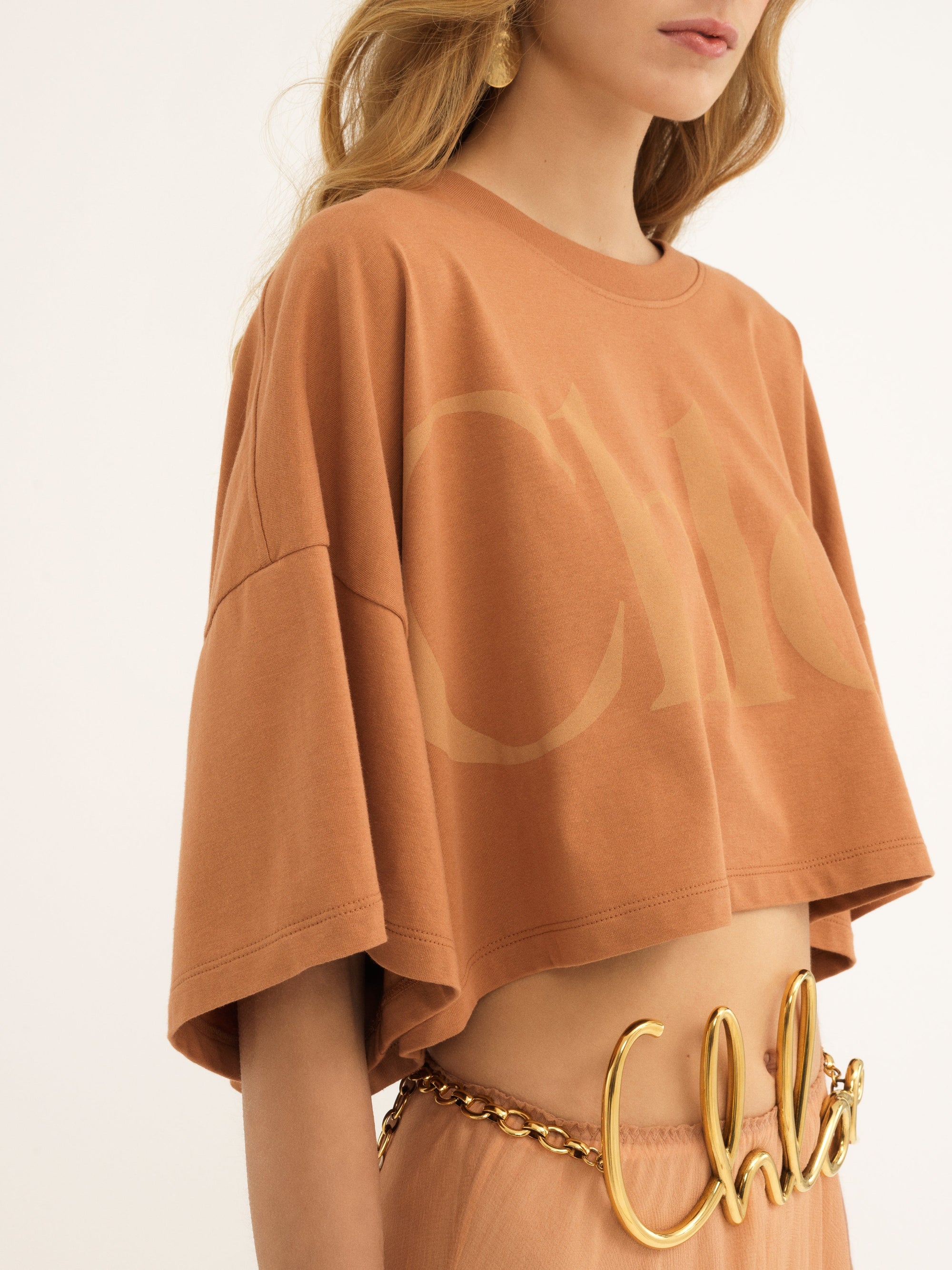 T-shirt court ample - Orange Rust