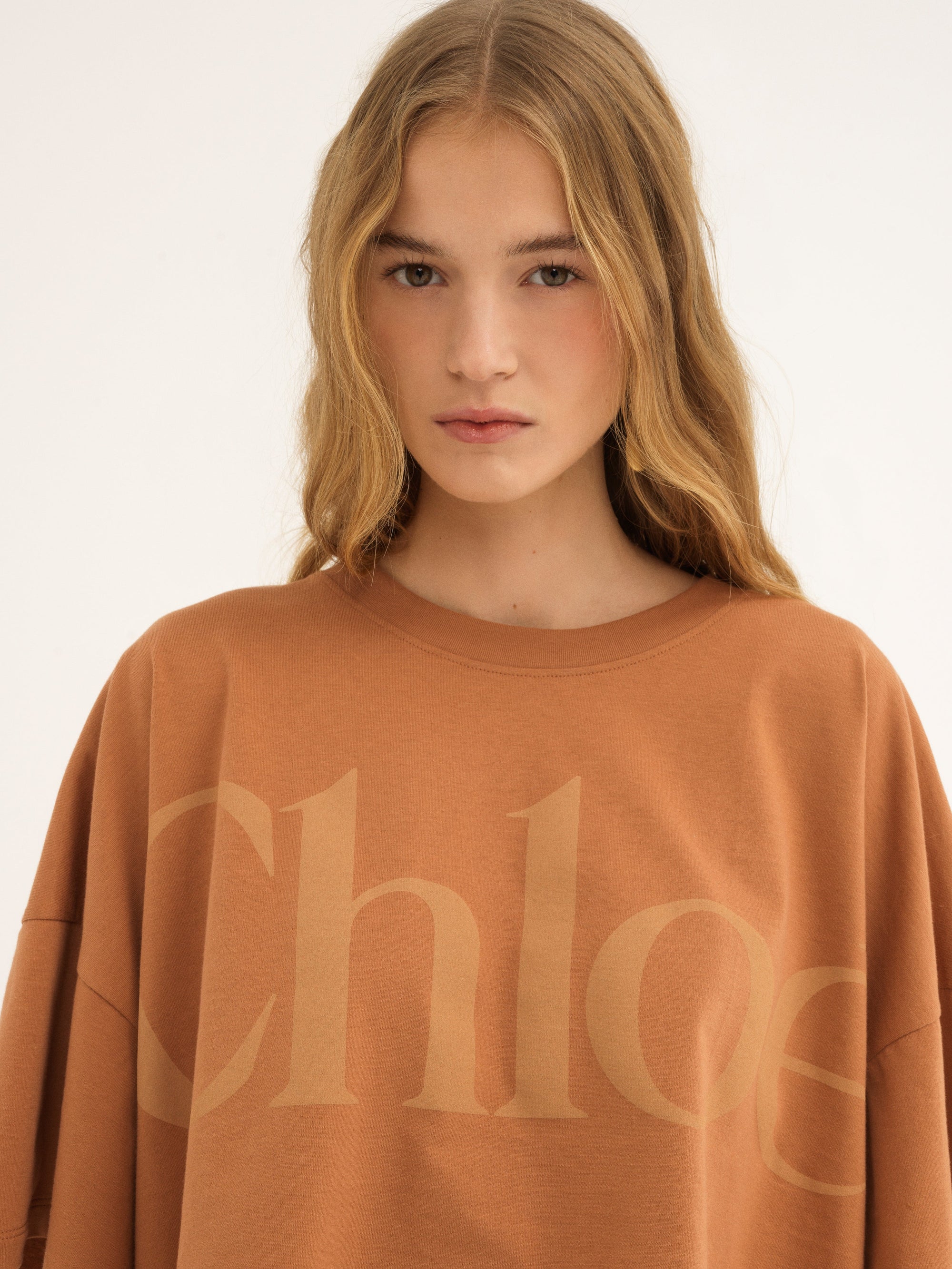 T-shirt court ample - Orange Rust